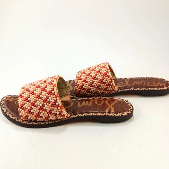 Sam Edelman Shoes - Sam Edelman Gunner 3 Leather Lined Banded Beaded Slip on Flats Women's  7.......